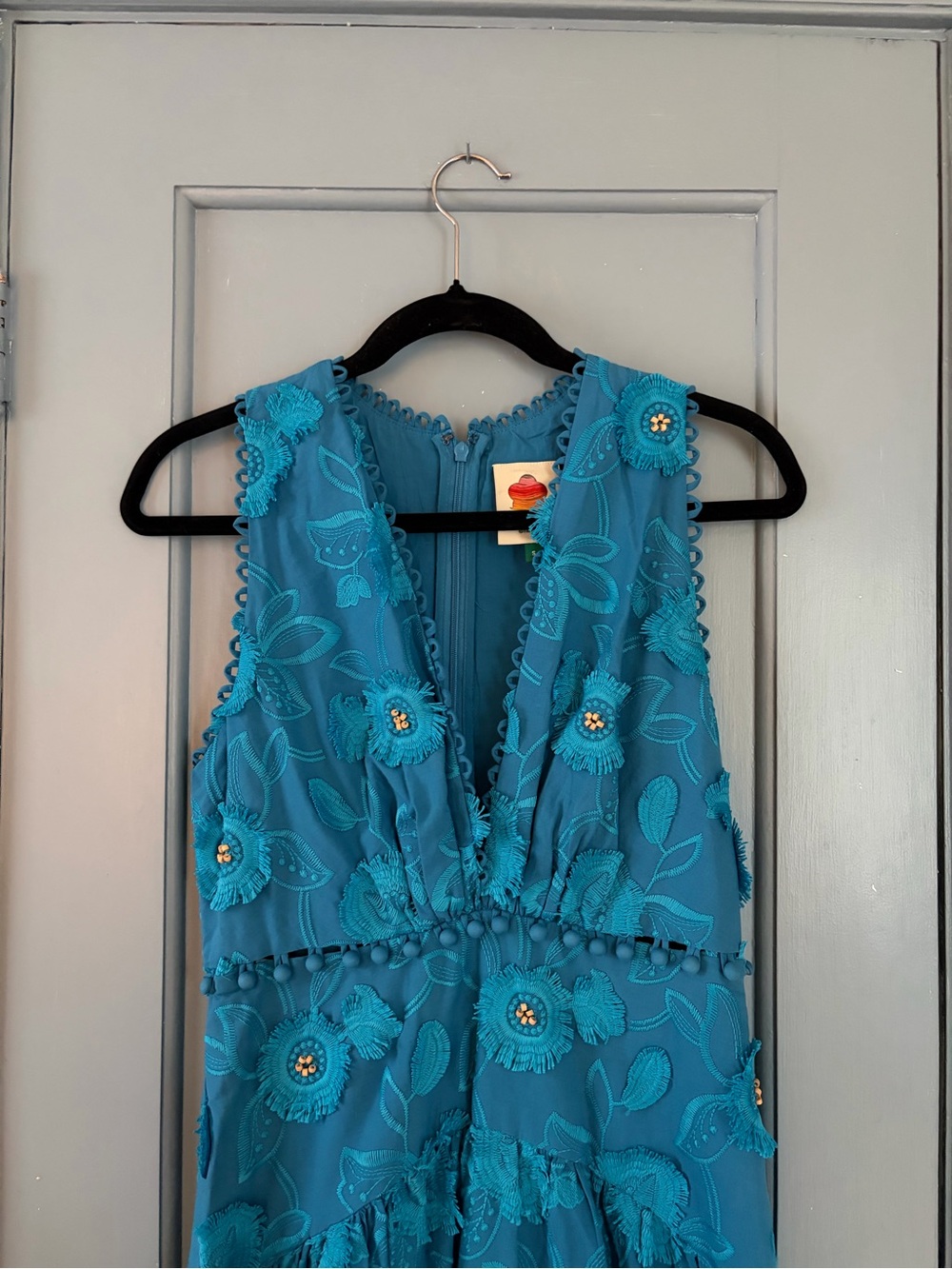 Farm rio blue 3D flower dress - Picture 5 of 8